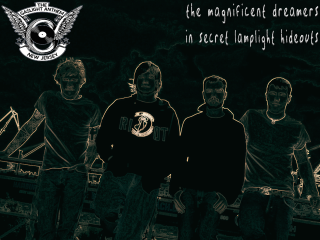 Young men group dark background - godray free wallpaper