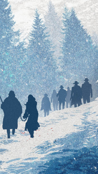 People walking snow covered forest - a person holding free wallpaper
