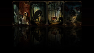 Forest animals man suit tie - tarot card free wallpaper