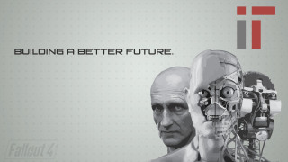 Man holding robot head text - cybernetic free wallpaper