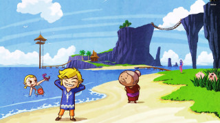 Cartoon boy girl beach man - fletcher martin free wallpaper