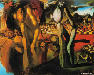 Strange body person landscape crowd - surrealist free wallpaper