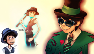 Cartoon man hat sunglasses woman - a hat and sunglasses free wallpaper