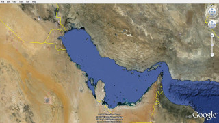 Middle east map blue lake - free ship wallpaper for desktop