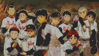 Anime boys baseball uniforms group - a picture together free wallpaper