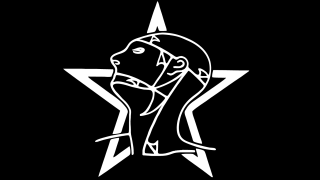 Black white drawing man head - occult free wallpaper