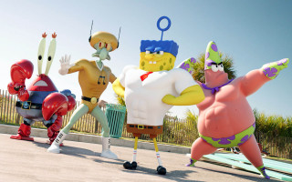 Cartoon characters street corner fence - a street corner free wallpaper