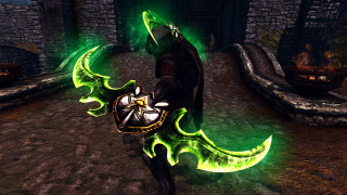 Man green glowing object arcane - rayonism free wallpaper for desktop