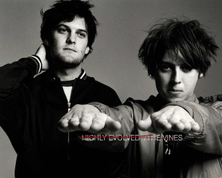 Two men hands up pointing - their hands in free wallpaper