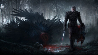 Man dark forest sword giant 2 - cedric peyravernay free wallpaper