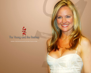 Woman white dress smiling red 2 - carey morris free wallpaper