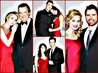Couple formal wear tuxedos dresses - a picture together free wallpaper