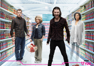 Grocery aisle group people pink - promotional free wallpaper for desktop