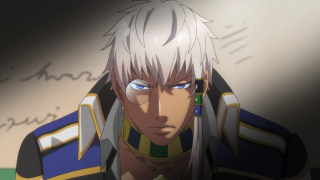 White haired man blue eyes - egyptian art free wallpaper