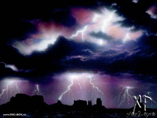Storm lightning city mountain range - lightning free wallpaper