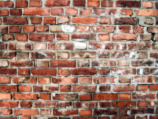 Brick wall red white clock - clock free wallpaper