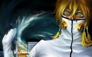 Woman gasmask whitedress blonde greeneyes - a gas mask free wallpaper