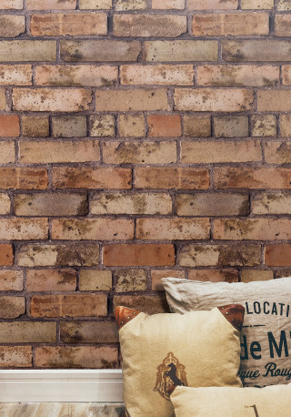 Brick wall pillows clocks background - texture free wallpaper