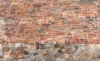 Brick wall red stop sign 3 - texture free wallpaper
