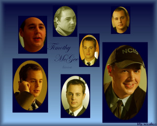 Men hats ties blue background - a mosaic free wallpaper