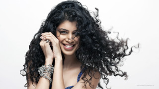 Woman smiling black hair tattoo - long black hair free wallpaper for desktop