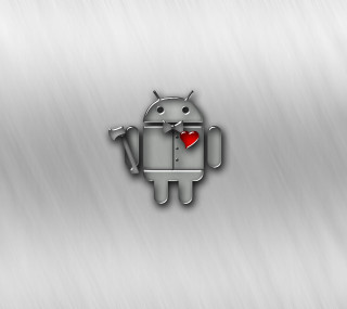 Metal heart robot hammer red - a hammer free wallpaper