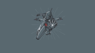 Robot flying rocket background hand - an art deco sculpture free wallpaper