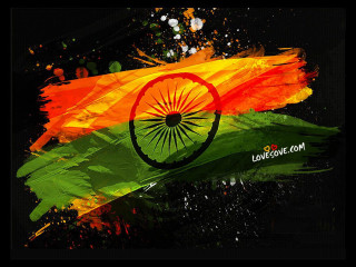 Indian flag black background love - colourful free wallpaper