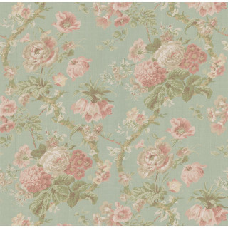 Floral wallpaper pink green blue - a green border free wallpaper