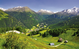 Green valley small village snow - a green valley free wallpaper