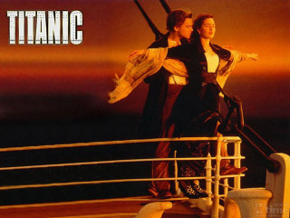 Man woman boat ocean titanic - movie poster free wallpaper