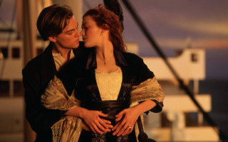 Romantic kiss boat sunset drewstruzan - a ship in the background free wallpaper