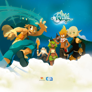 Cartoon characters clouds ship sky - full free wallpaper