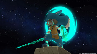 Cartoon character green object blue - 2 d game art free wallpaper