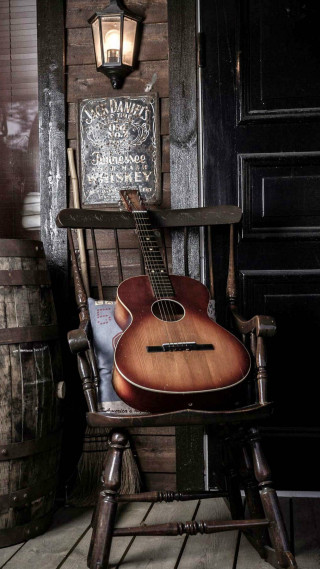 Guitar chair room lamp sign - a guitar free wallpaper