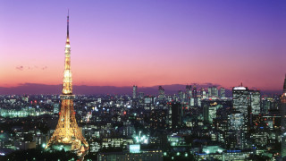 City skyline tall tower night 4 - tall tower free wallpaper