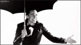 Man tuxedo umbrella smiling camera - edward simmons free wallpaper