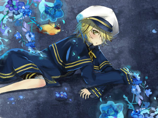 Sailor fish flowers ground water - magic realism free wallpaper for desktop