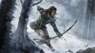 Woman forest bow arrow hands - a woman in a forest free wallpaper