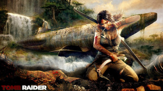 Man sword plane forest waterfall - ada hill walker free wallpaper for desktop