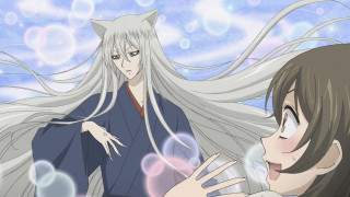 Woman white hair cat ears - sōsaku hanga free wallpaper