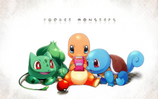 Pokemon group sitting white background - else alfelt free wallpaper