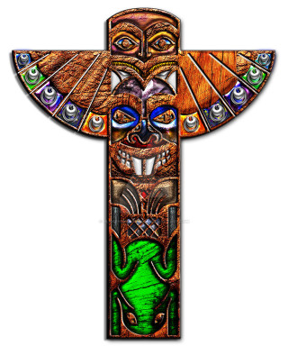 Colorful cross face eyes hands - a face free wallpaper