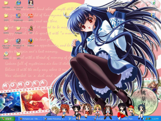 Anime girl flying blue eyes 2 - computer art free wallpaper