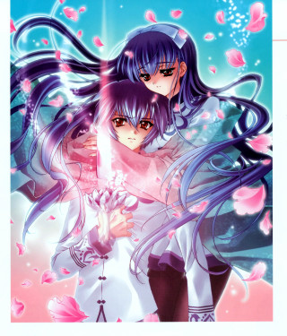 Anime girls blue hair sword - blue hair holding free wallpaper