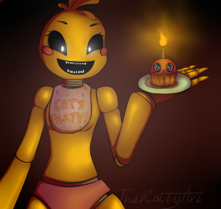 Cartoon character cupcake candle creepy - free happy birthday wallpaper