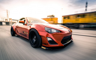 Red sports car street train 2 - a train track free wallpaper