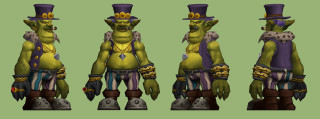 Green purple top hat 3d - 3 d model free wallpaper