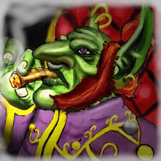 Green creature red beard purple - a green creature free wallpaper