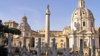 Large building tower clock columns - a tower and a clock free wallpaper